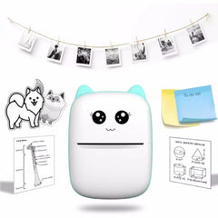 Mini Portable Thermal Printer | Wireless Bluetooth Pocket Photo Printer | 1 Paper Roll Included | Random Colour