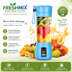 Portable Mini 6 blade Juicer blender | Outdoor Juicing Cup (380ml) - Rechargeable [random]